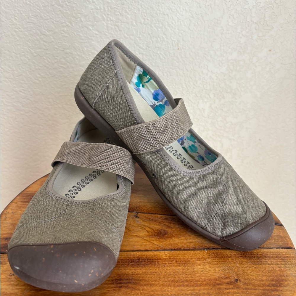 Keen Olive Green Mary Jane Flats